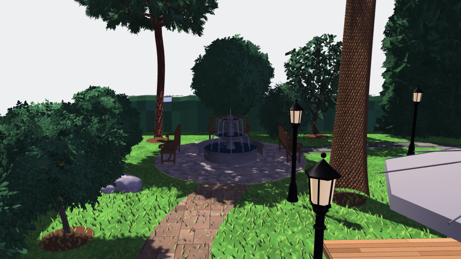 Main path to the fountain